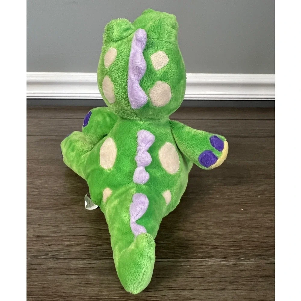 Nuby Green Dinosaur Plush Stuffed Animal Luv n Care Purple Scales  Toy